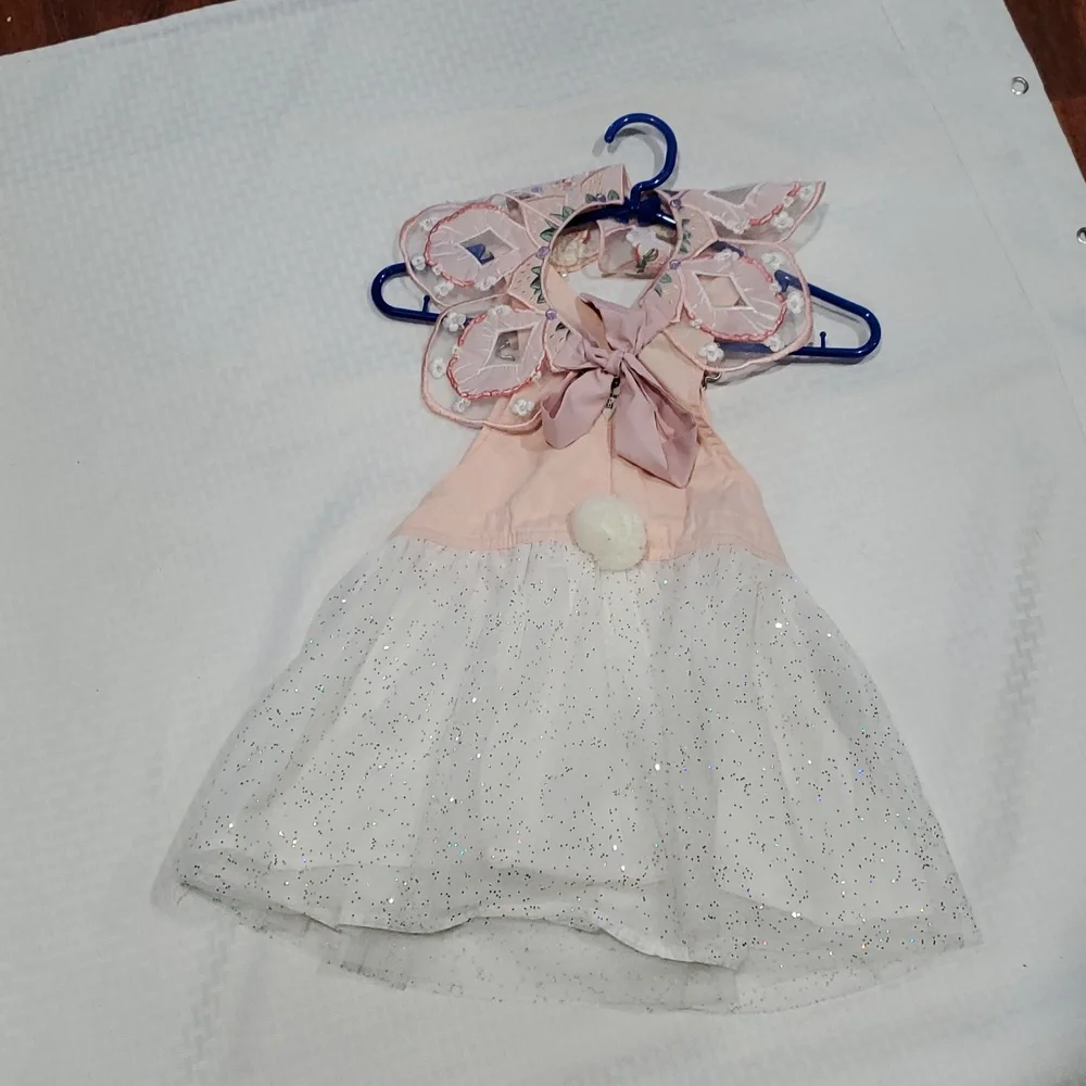 Vtg OshKosh B'gosh Peach pink white Vestbak Dress
